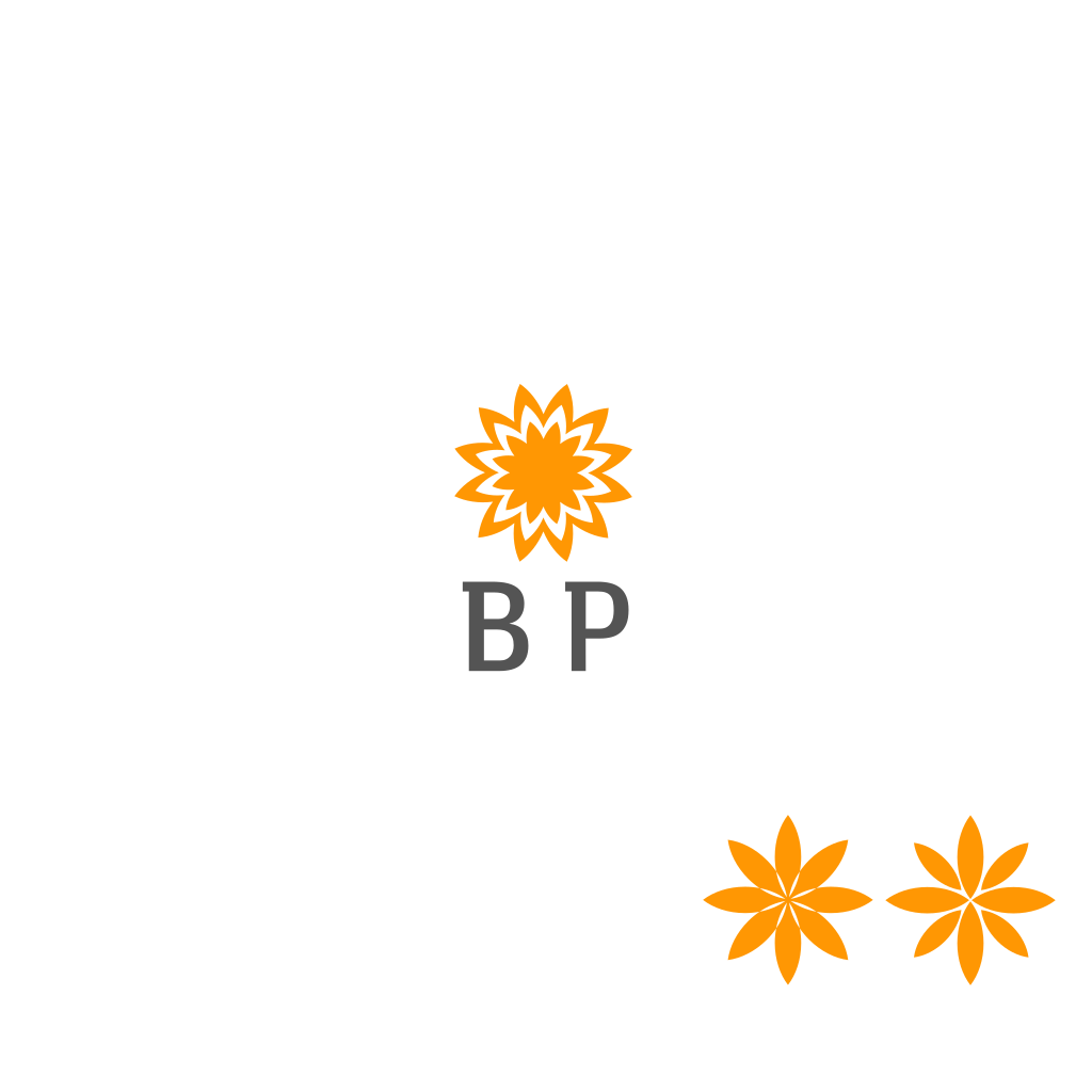 Monogram BP & Flower logo Monogram BP & Flower logo