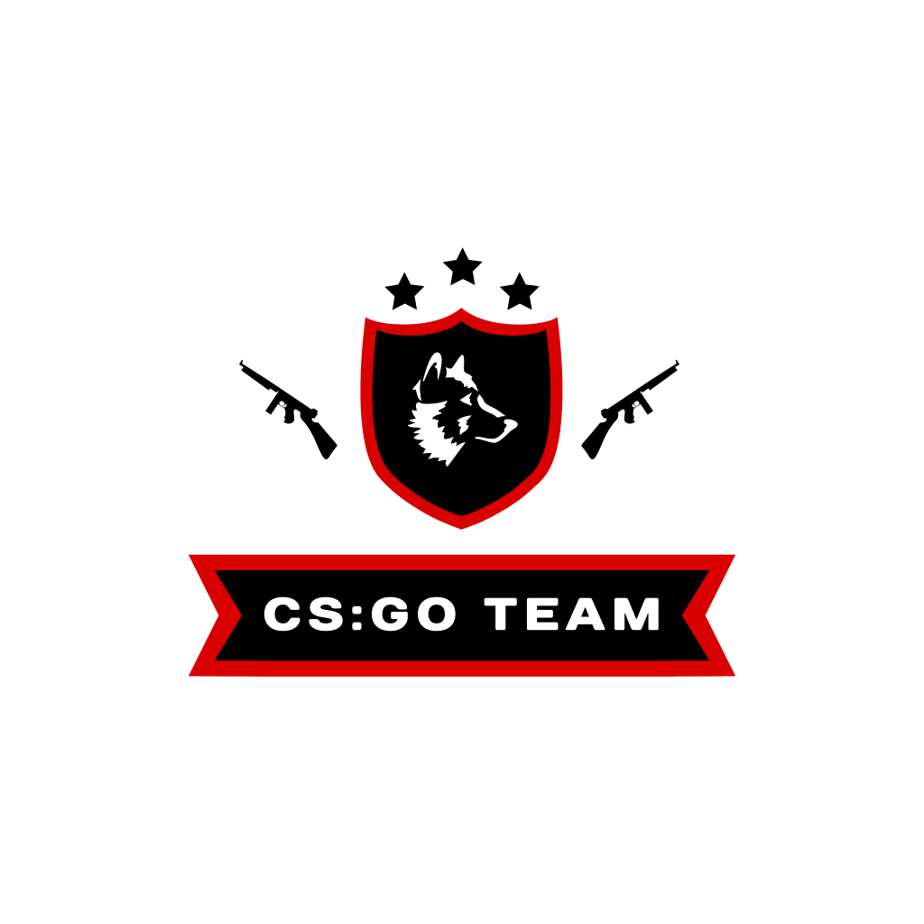 Schwarzer Schild Cs: Go Logo