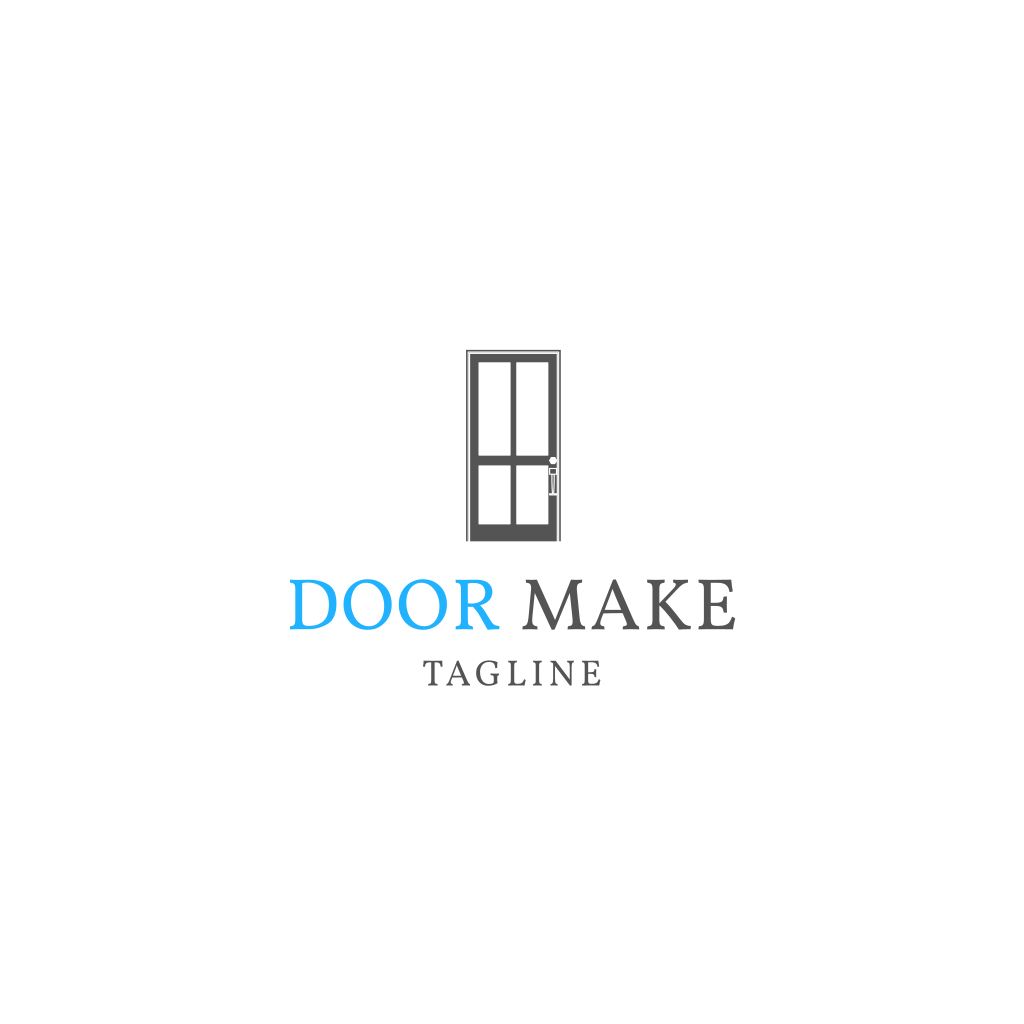 Серый Логотип Двери