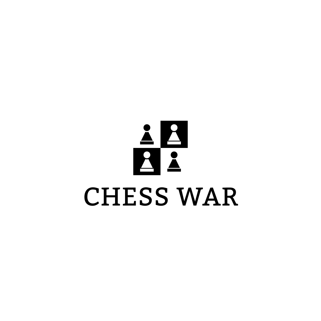Шахматы Черно-белый Логотип