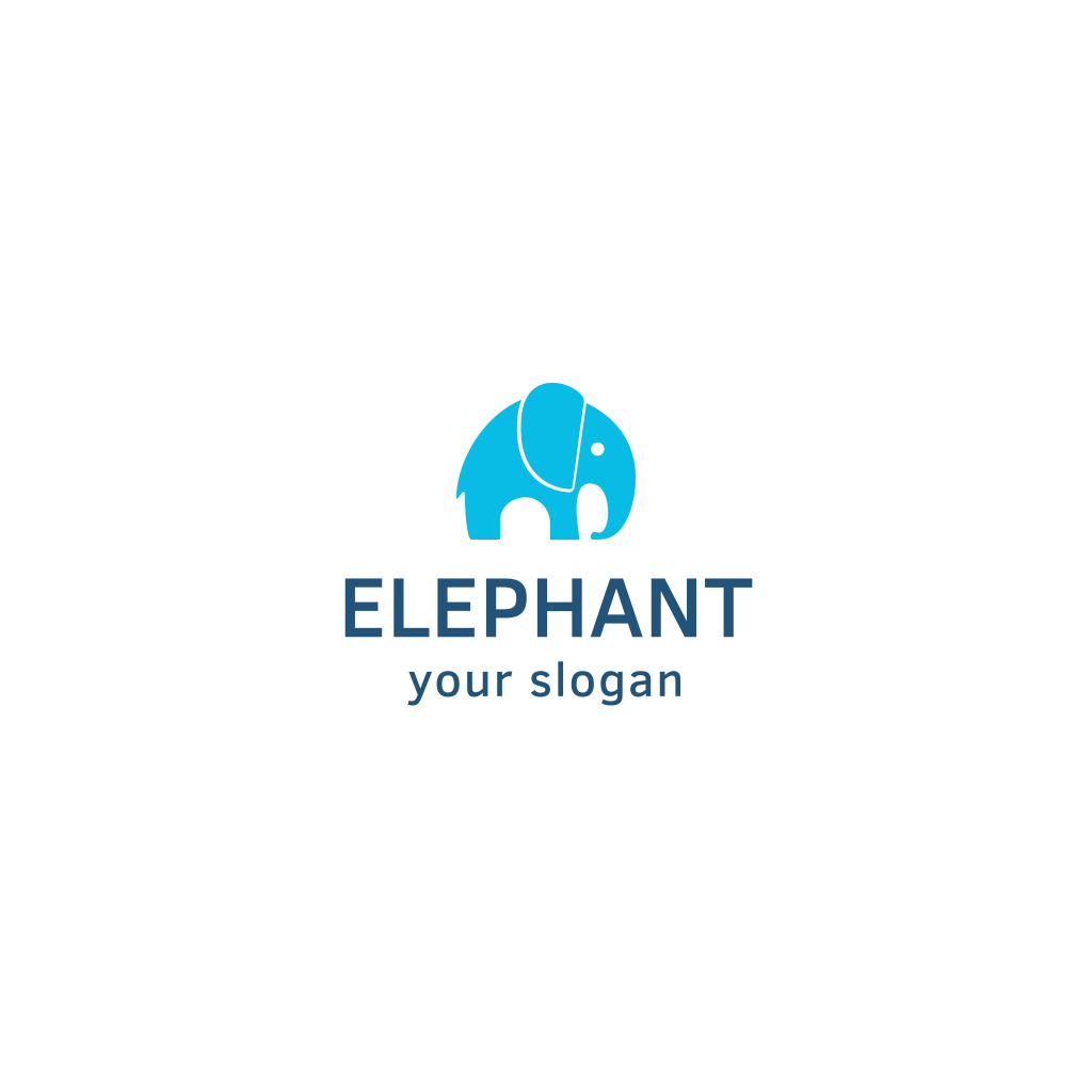 Logo De Elefante Azul