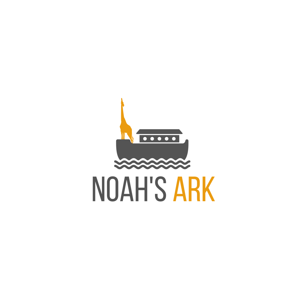 Logotipo Da Arca E Girafa De Noé