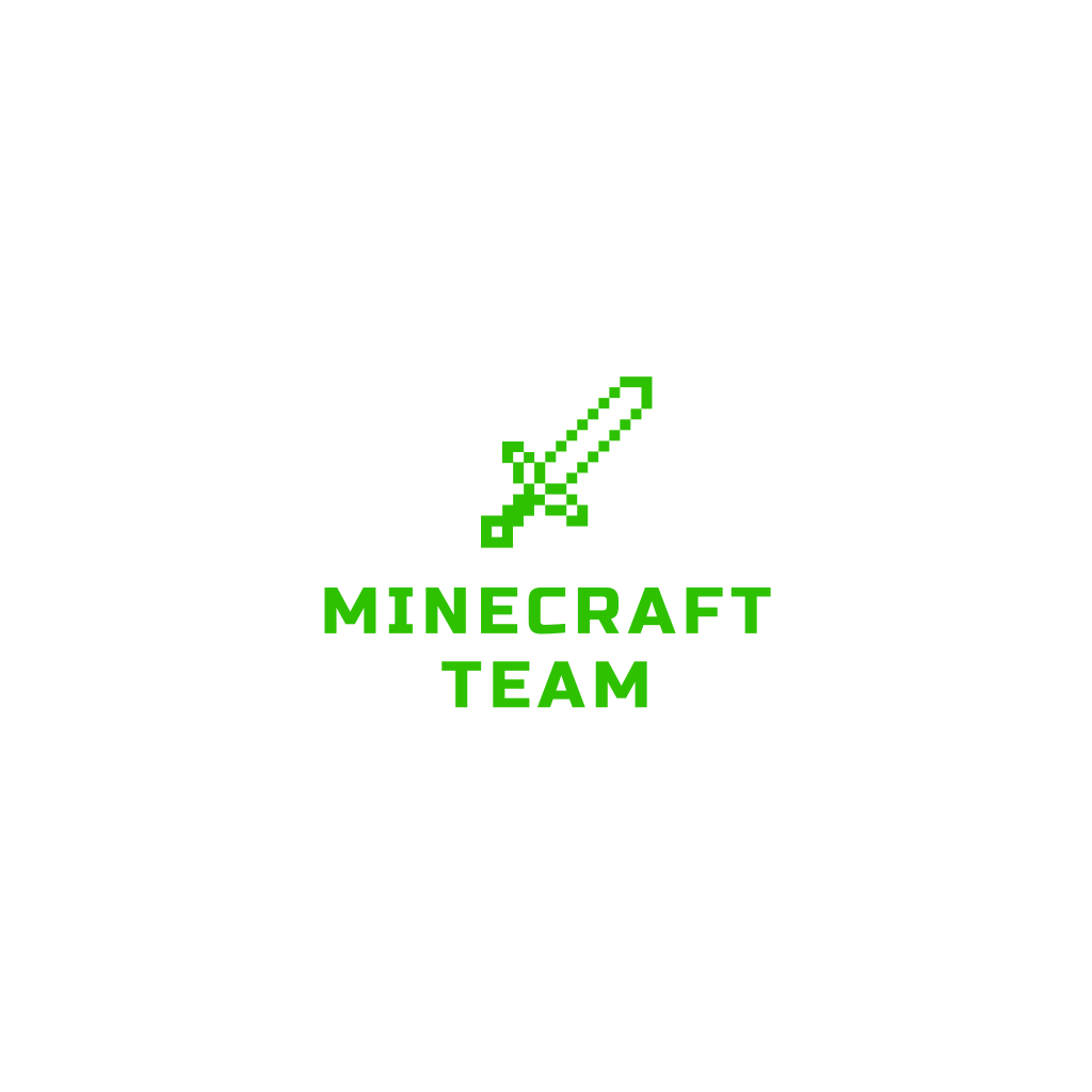 Пиксель Меч Minecraft Логотип