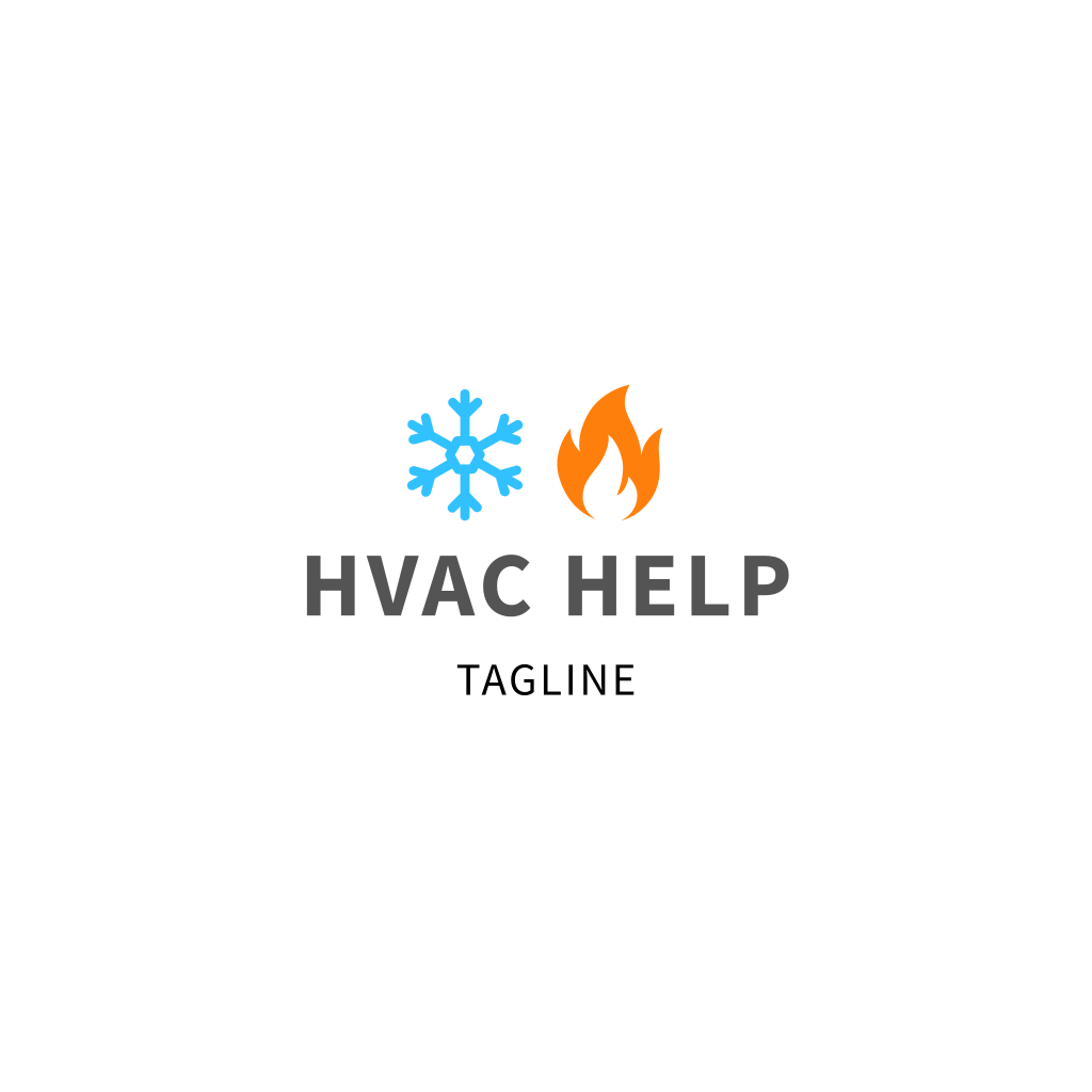 Schneeflocke & Flamme Hvac Logo