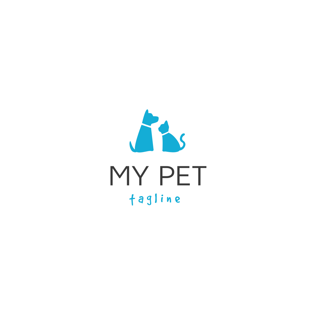 Logotipo Do Animal De Estimação Do Cão E Gato