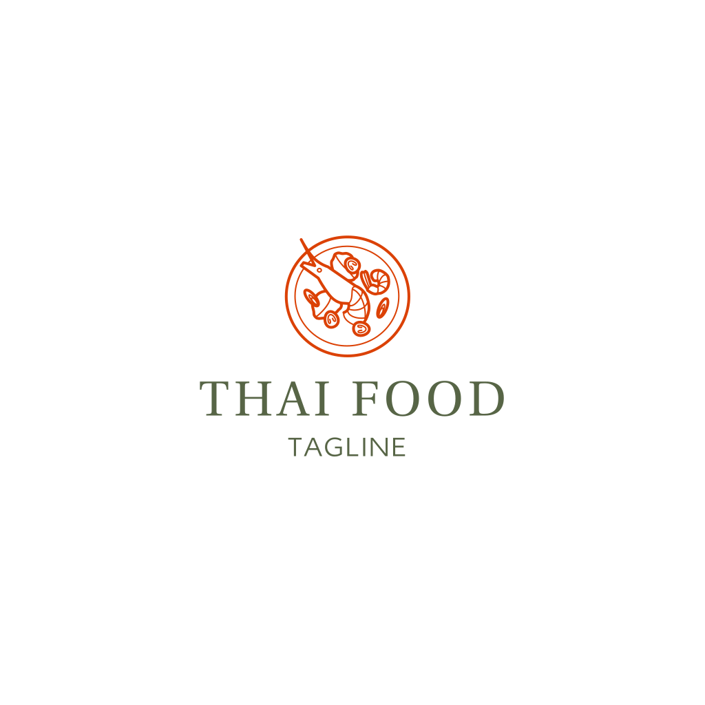 Thailändisches Restaurantgericht Logo