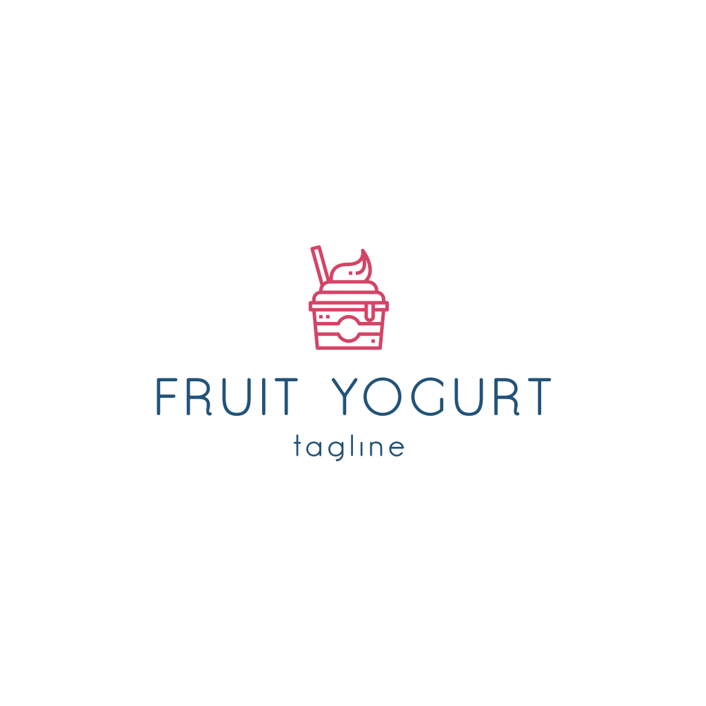 Logotipo De Iogurte De Frutas