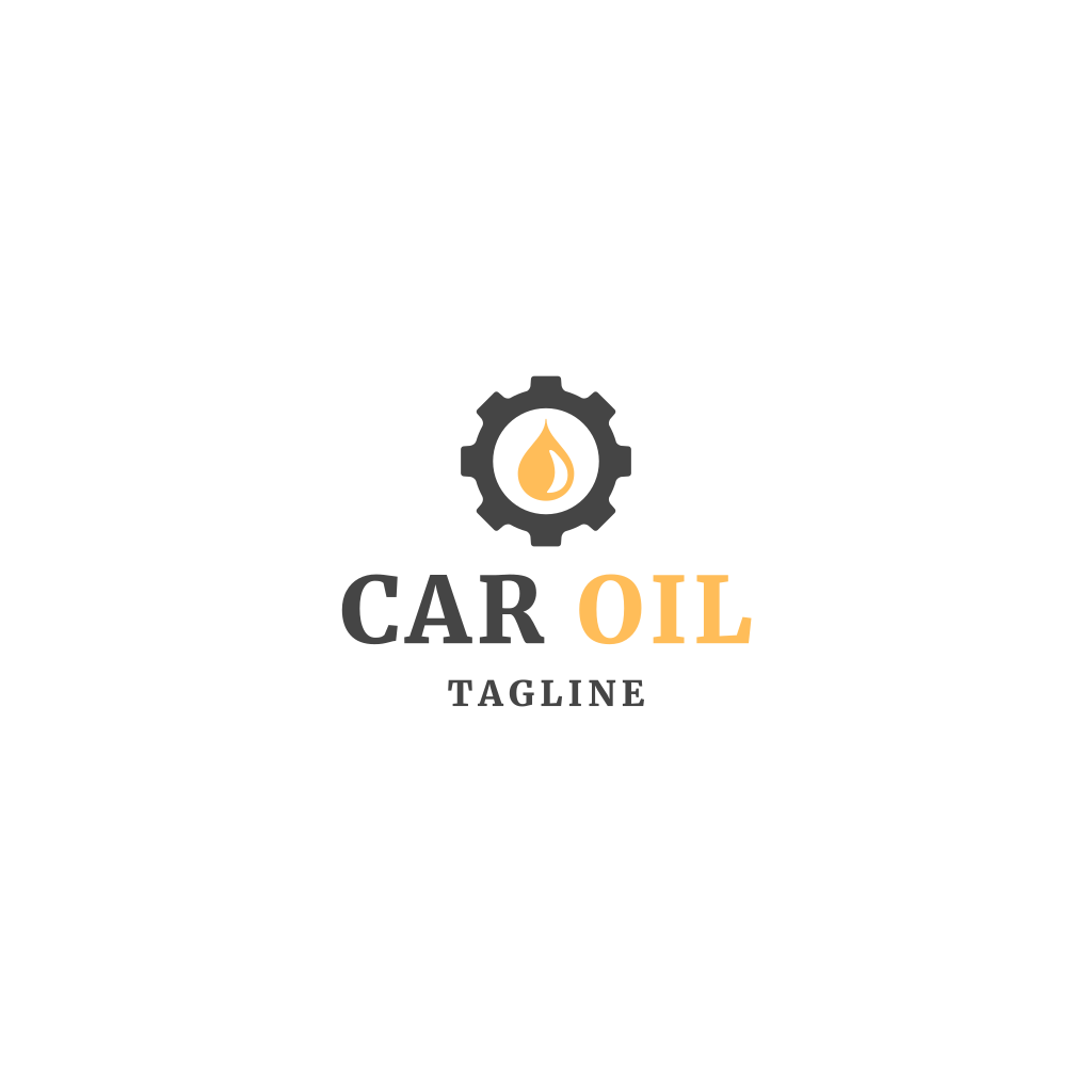 Car Oil, Tagline Logo