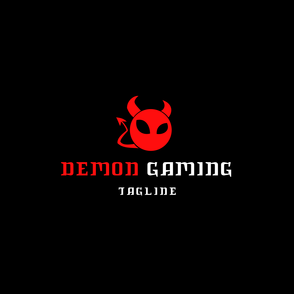Красный Демон Игровой Логотип