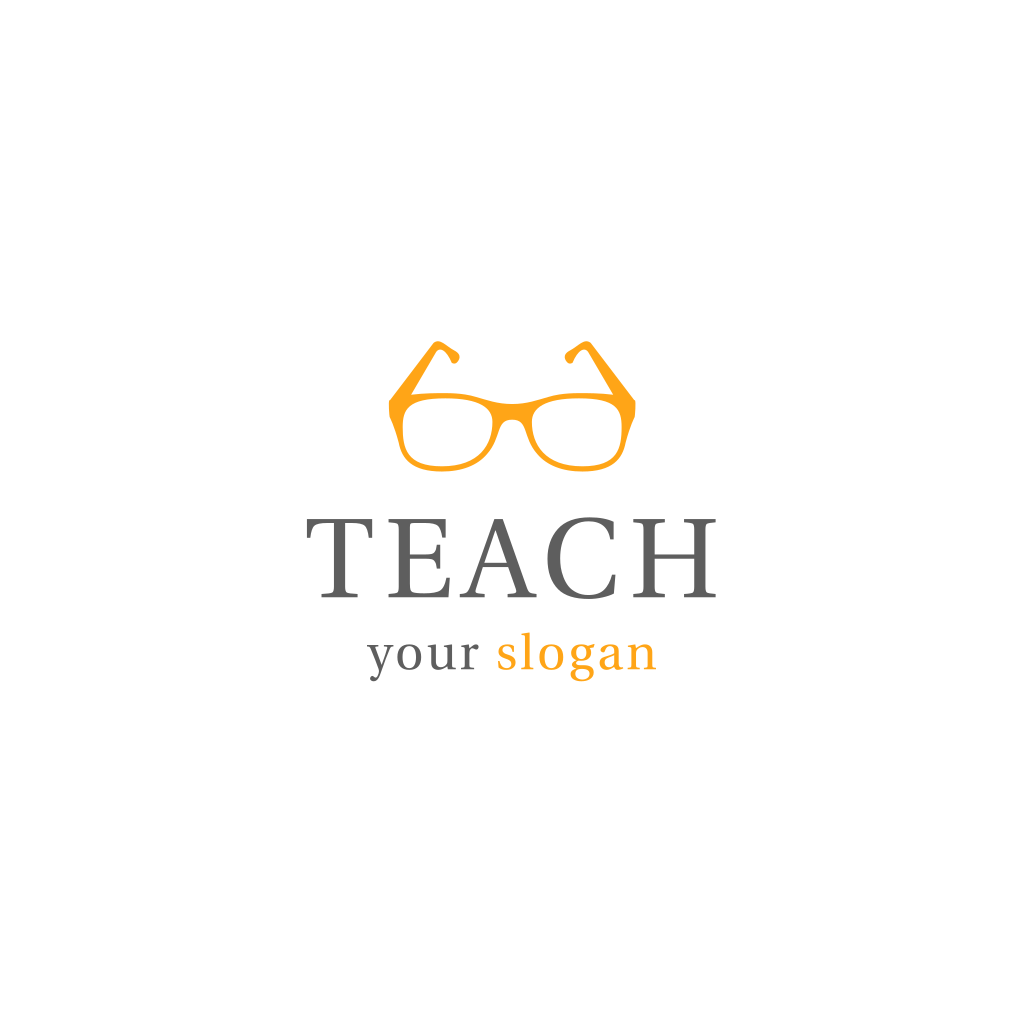 Logotipo De Óculos Laranja