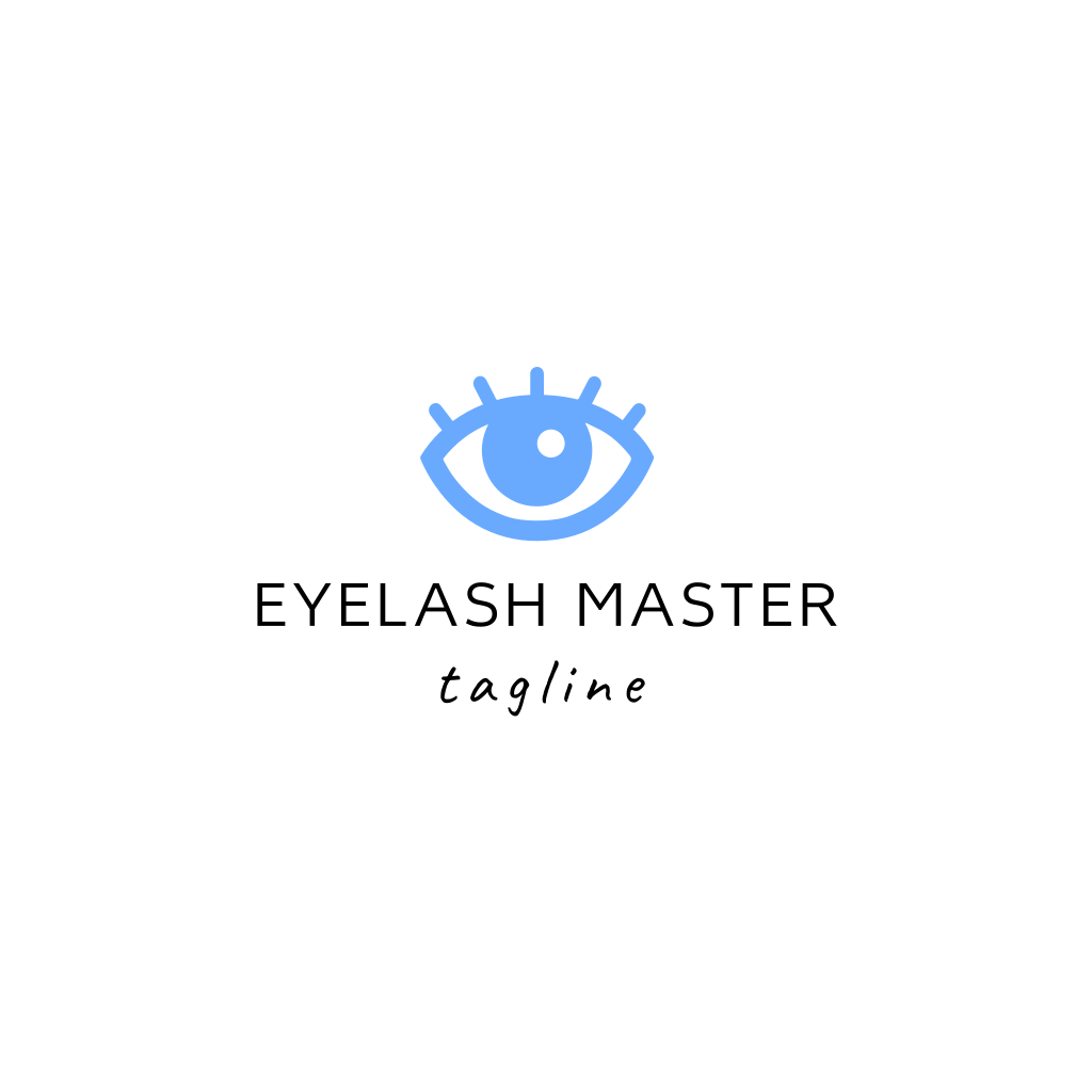 Logo De Pestañas De Ojos Azules