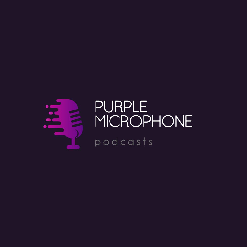Logo De Gouttes De Peinture De Microphone