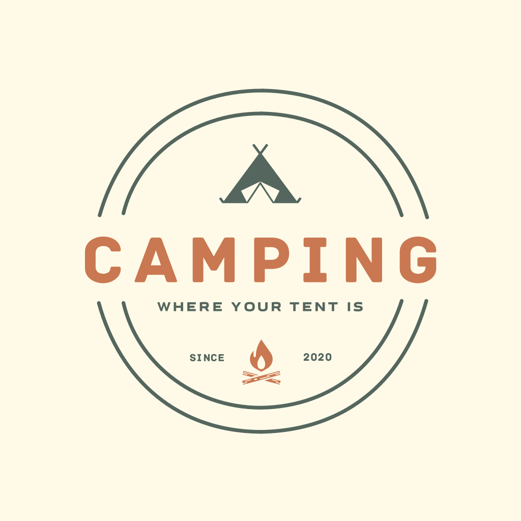 Since, 2020, Camping, Where Your Tent Is Logo