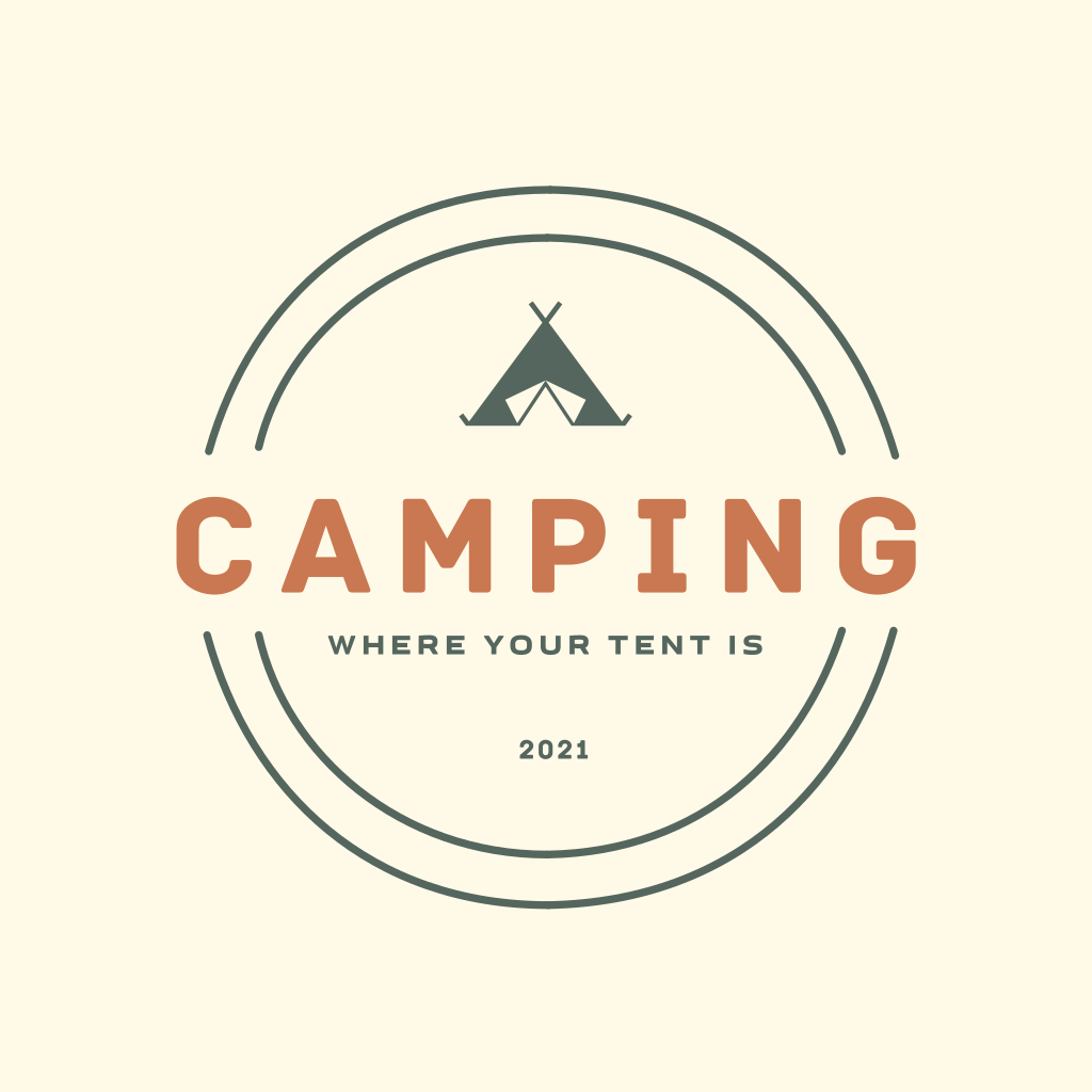 Палатка И Костер Логотип