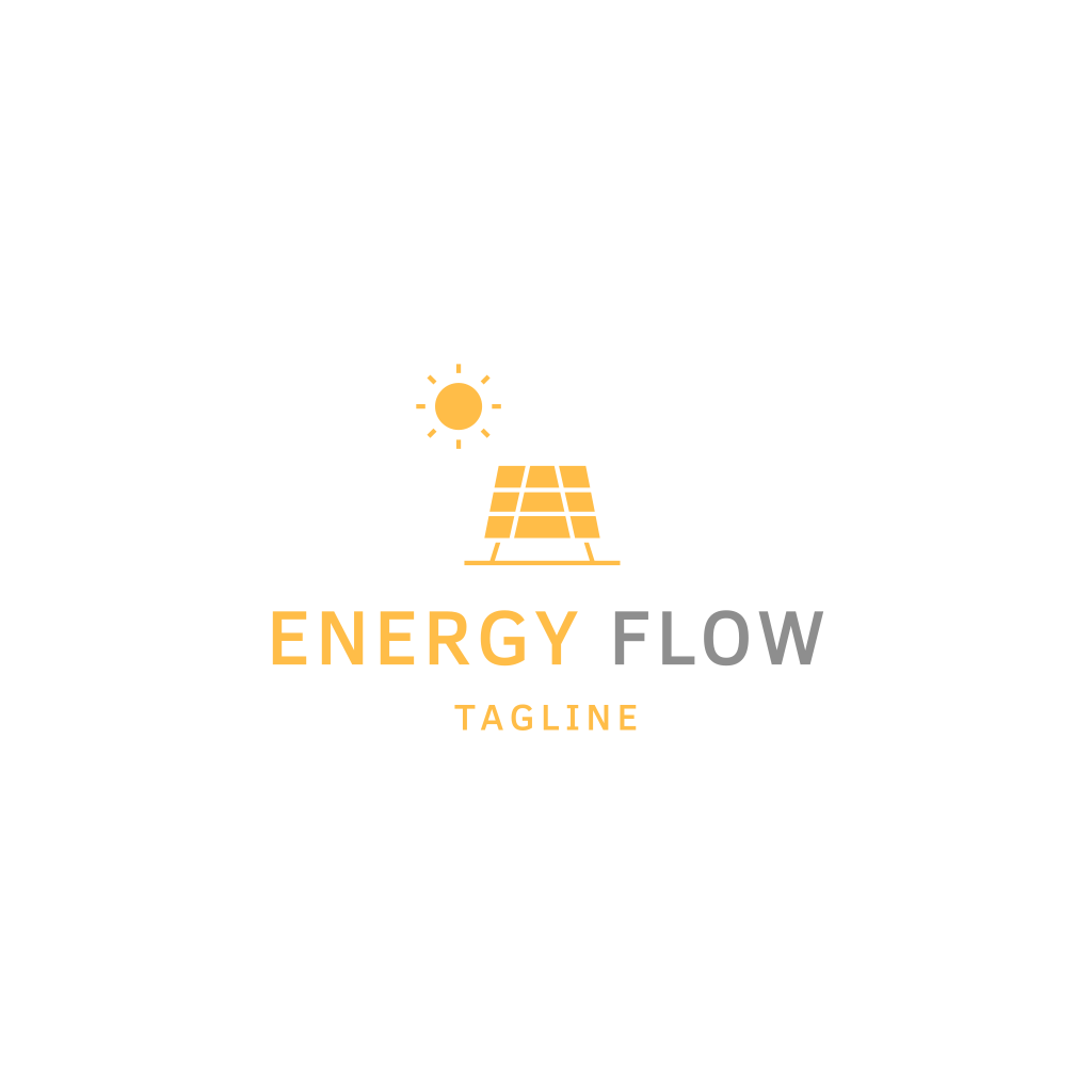 Solar Panel & Sun logo Solar Panel & Sun logo