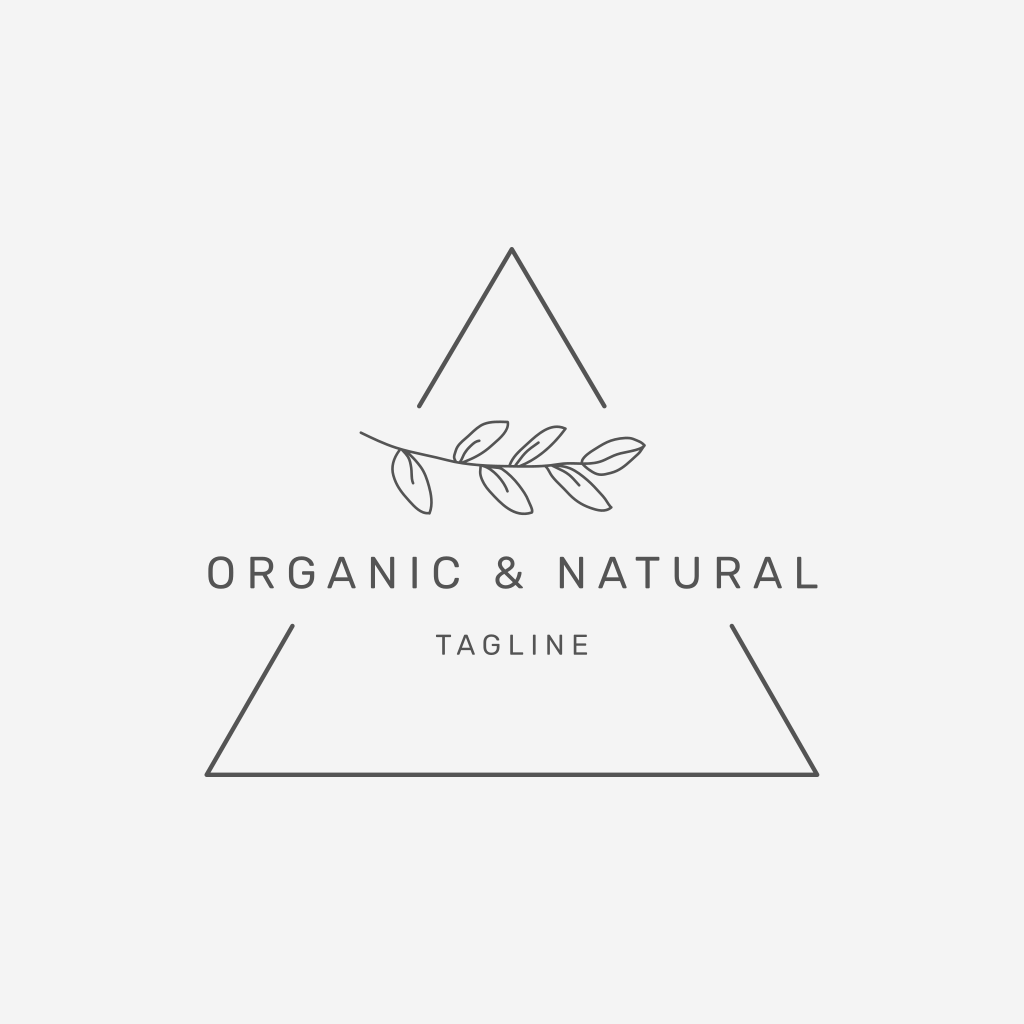 Leaf & Triangle Organic logo Leaf & Triangle Organic logo