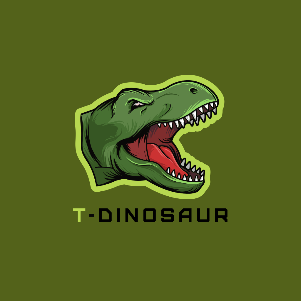 Динозавр Игровой Логотип