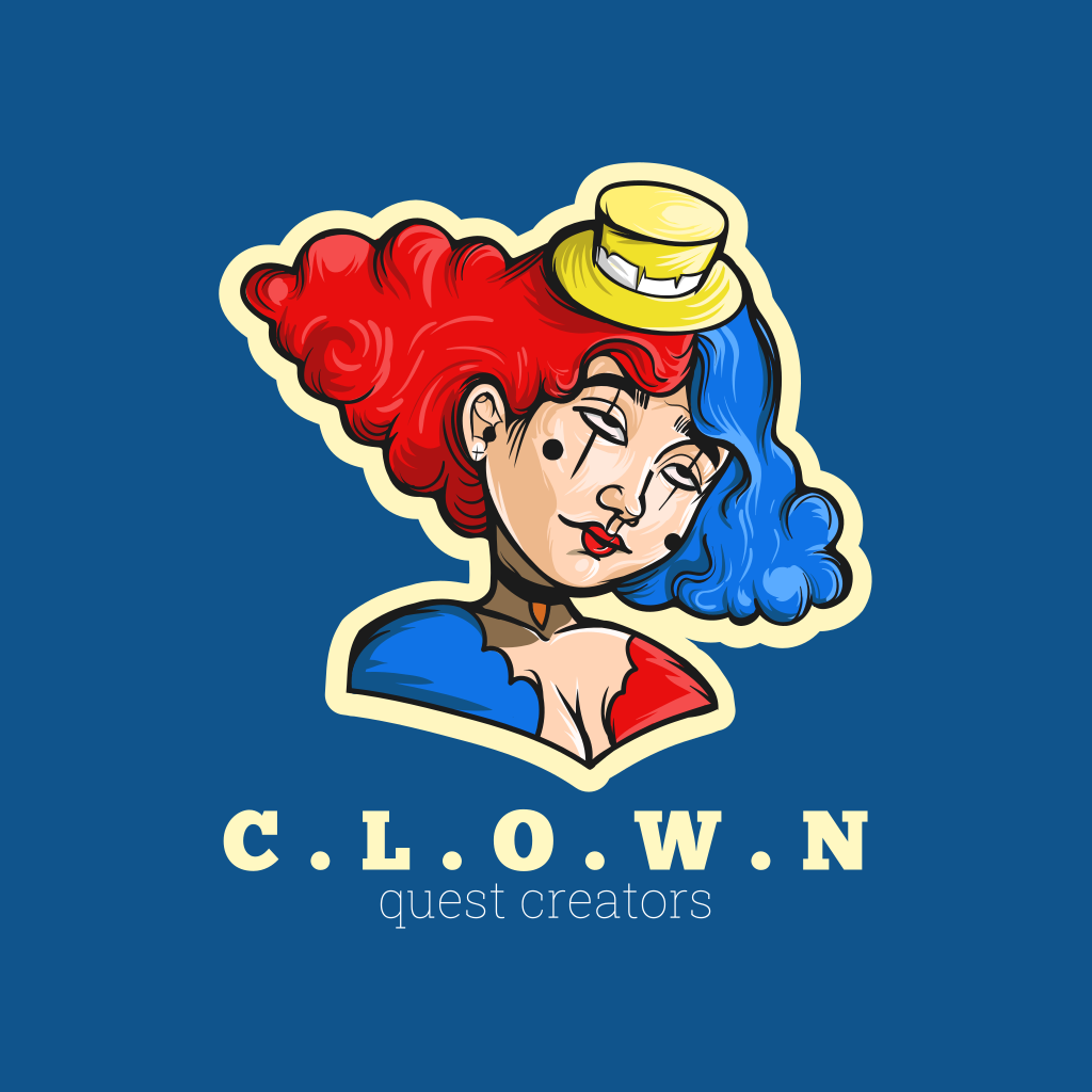 Weibliches Clown-logo