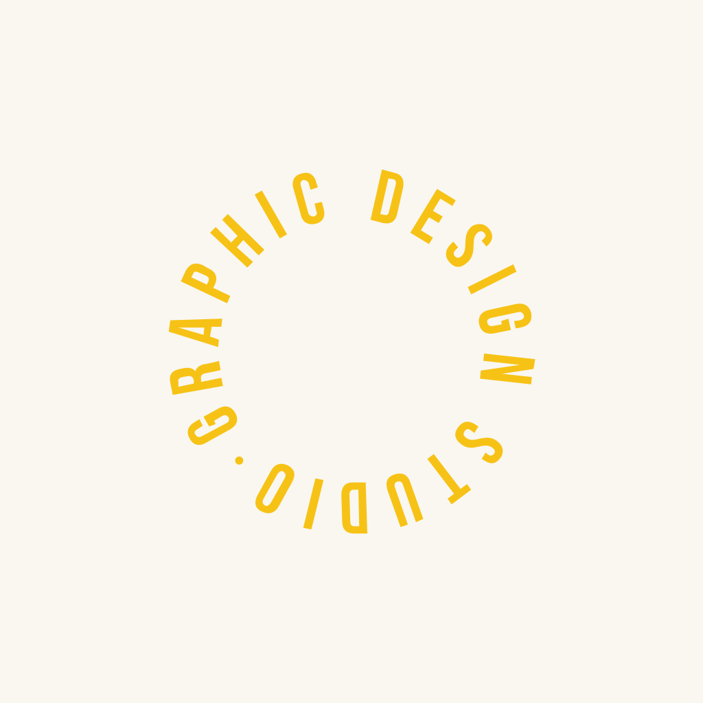 Желтый Круглый Текстовый Логотип