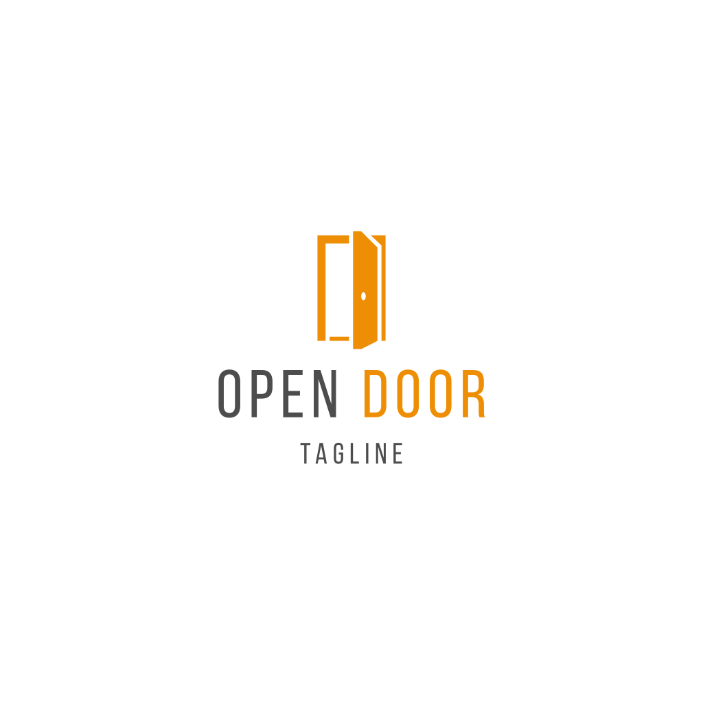 Оранжевый Логотип Двери