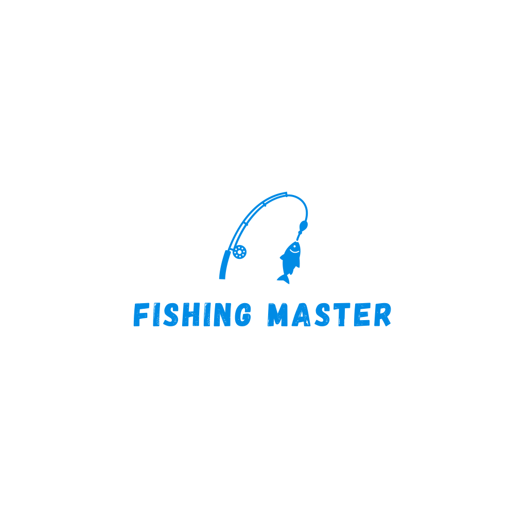 Canne À Pêche Et Logo De Poisson