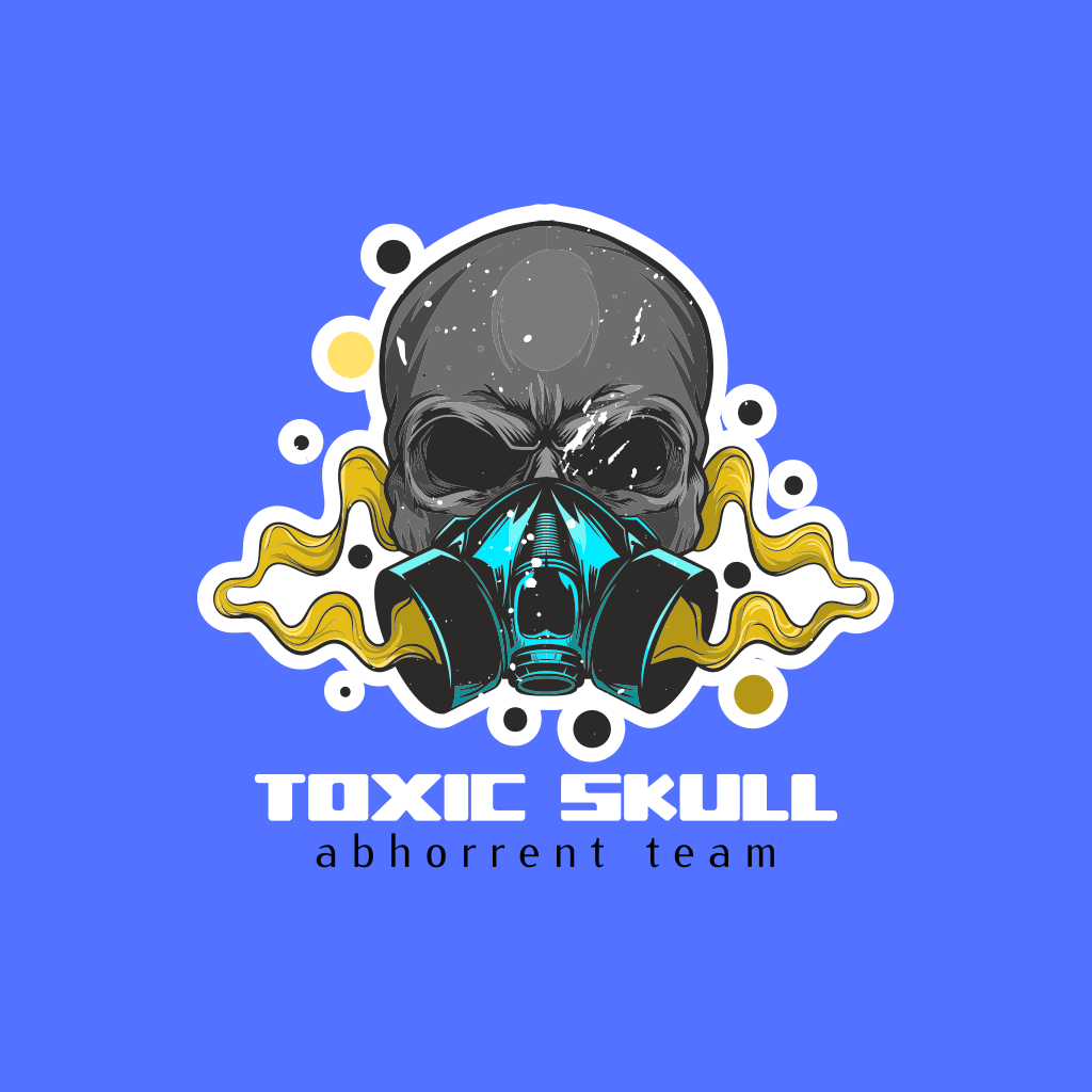 Skull Gas Mask Logo Turbologo Logo Maker - black gas mask roblox