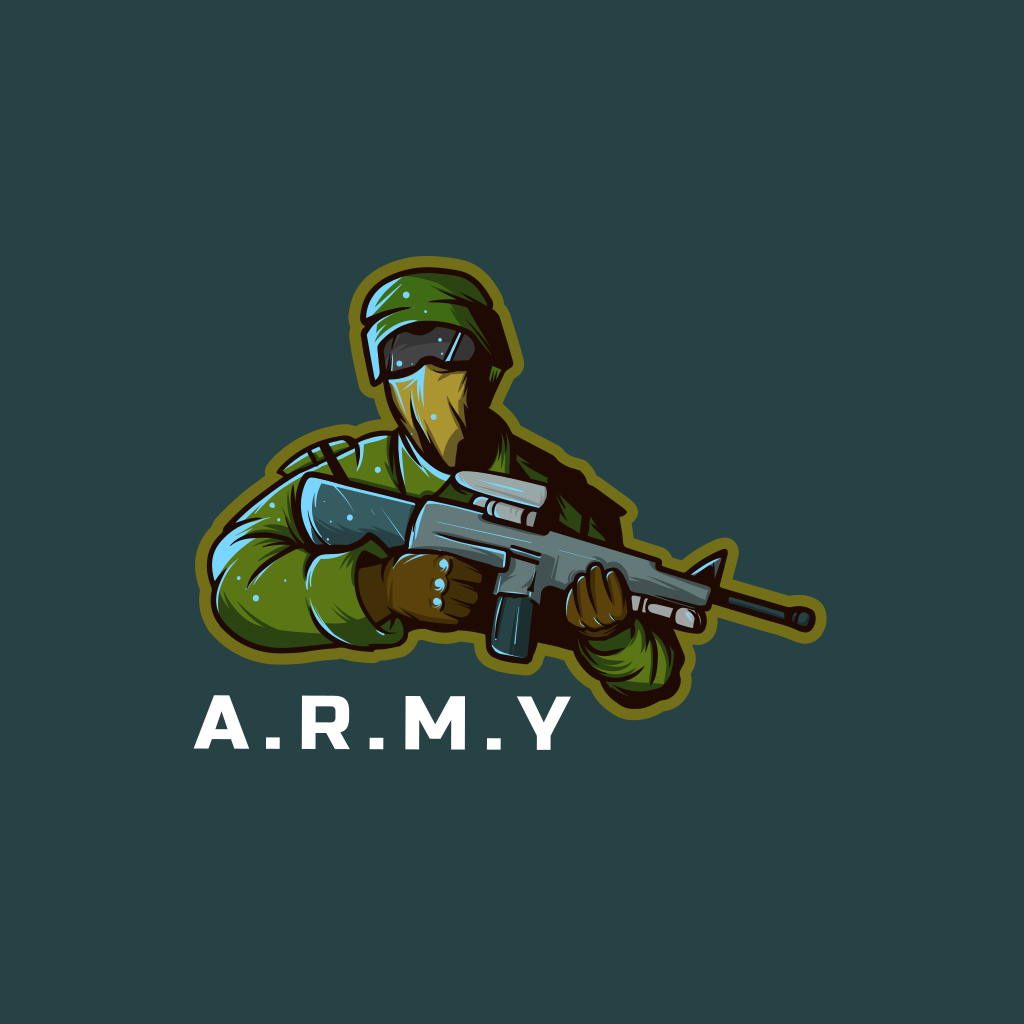 Logotipo Del Personaje Del Ejército