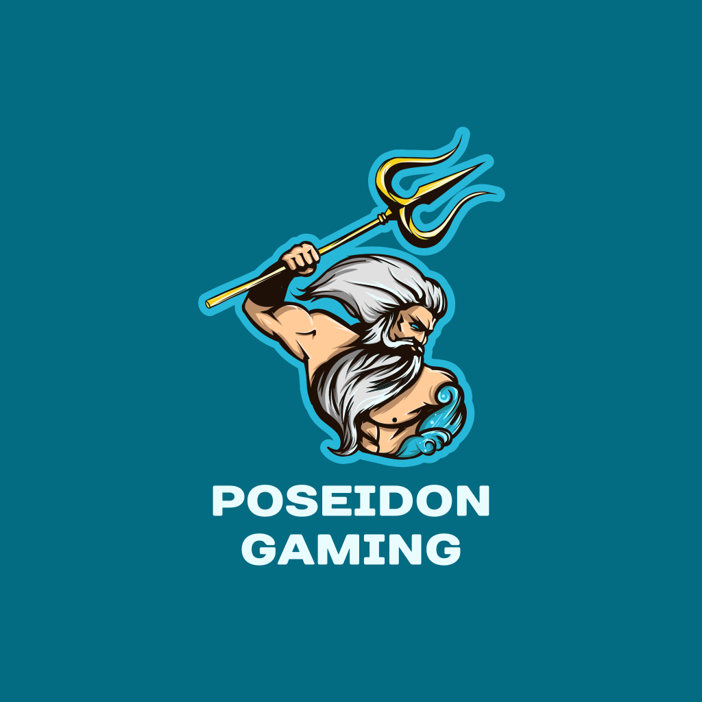 Logotipo De Juego De Poseidón