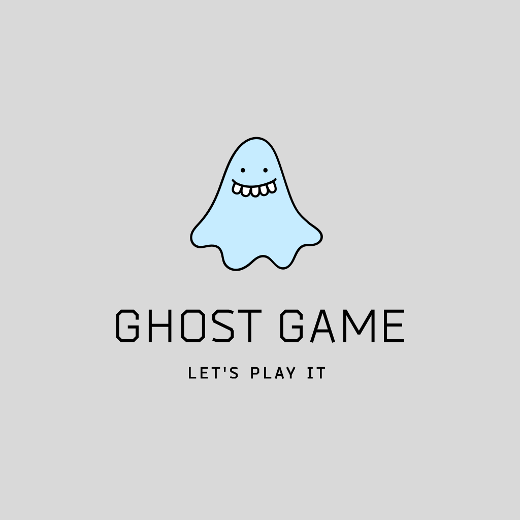Logotipo Fofo Do Jogo Fantasma