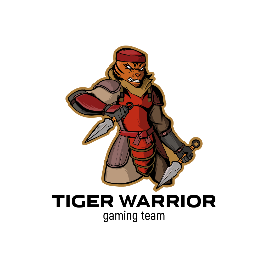 Logo Del Guerriero Della Tigre