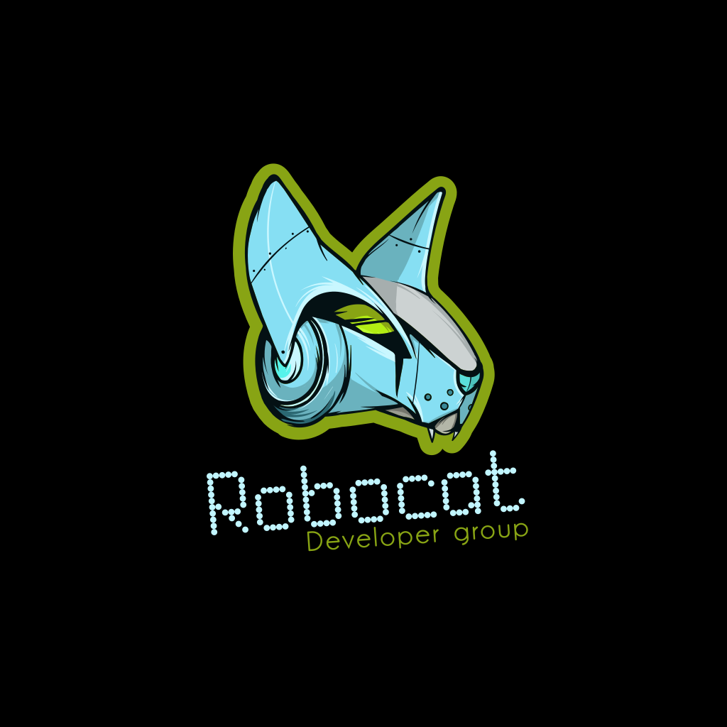 Roboter Katze Gaming Logo