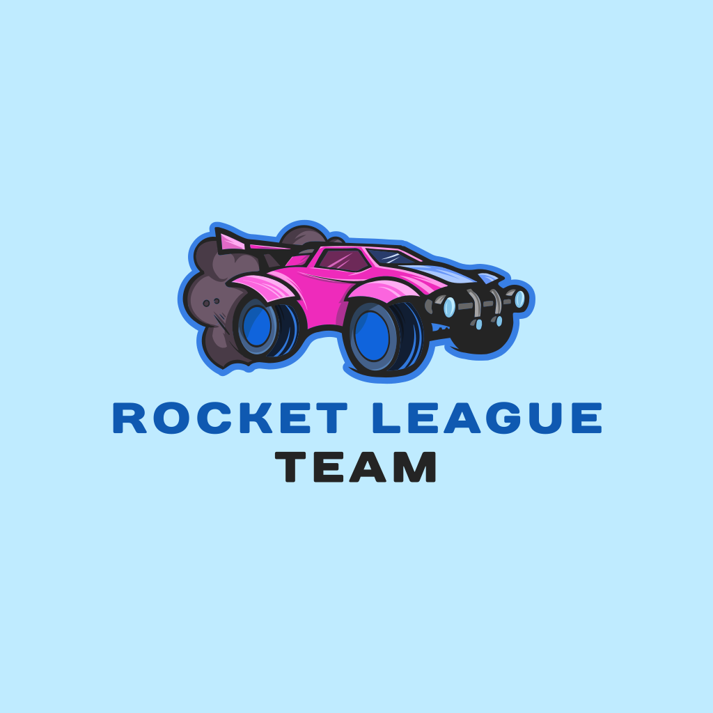 Logotipo De Fundo Azul Do Carro Da Rocket League