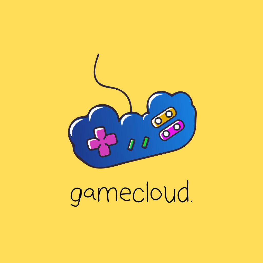 Logo De Nube En Forma De Gamepad