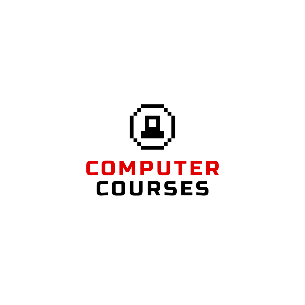 Компьютерный Пиксель Арт Логотип