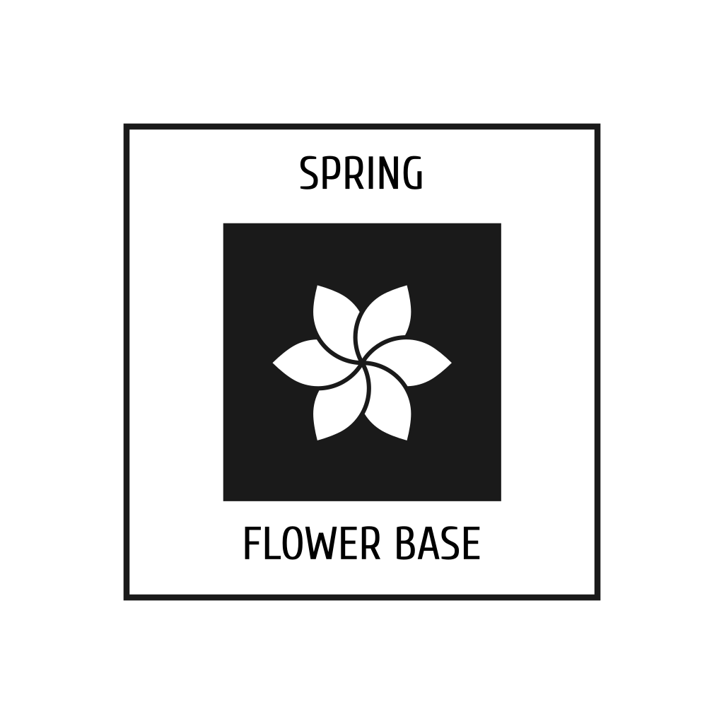 Logo Carré Et Fleur Noir