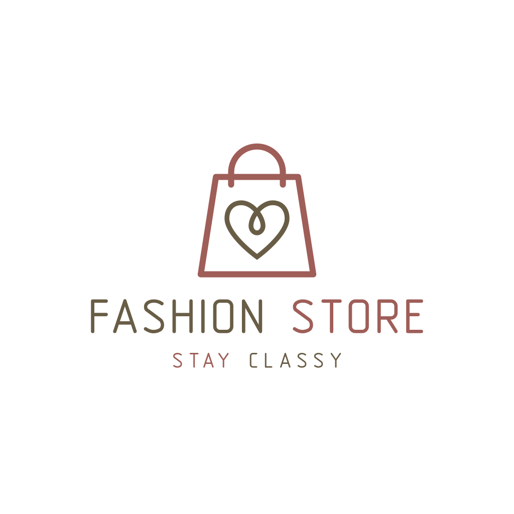 Shopping bag & Heart logo