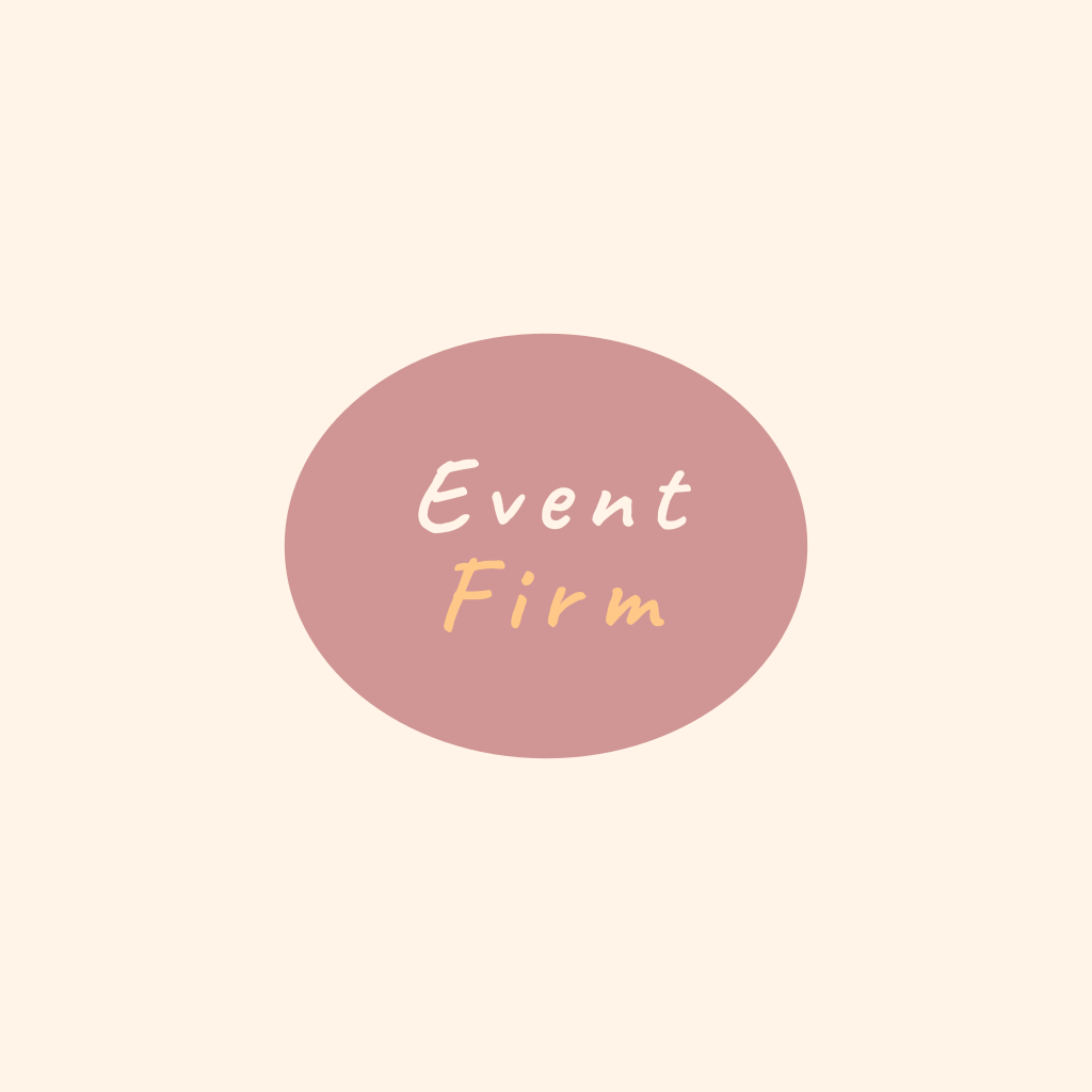 Logotipo Oval Rosa Do Evento