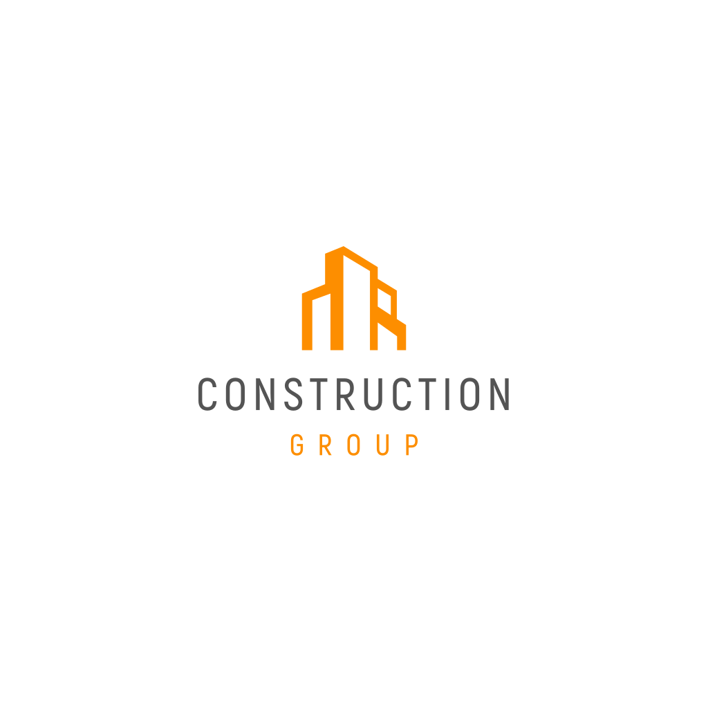 Logotipo De Construção Laranja