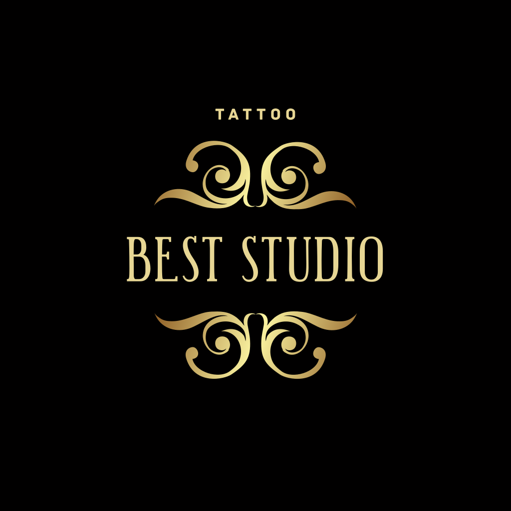 Tattoo Studio Schwarzes Logo