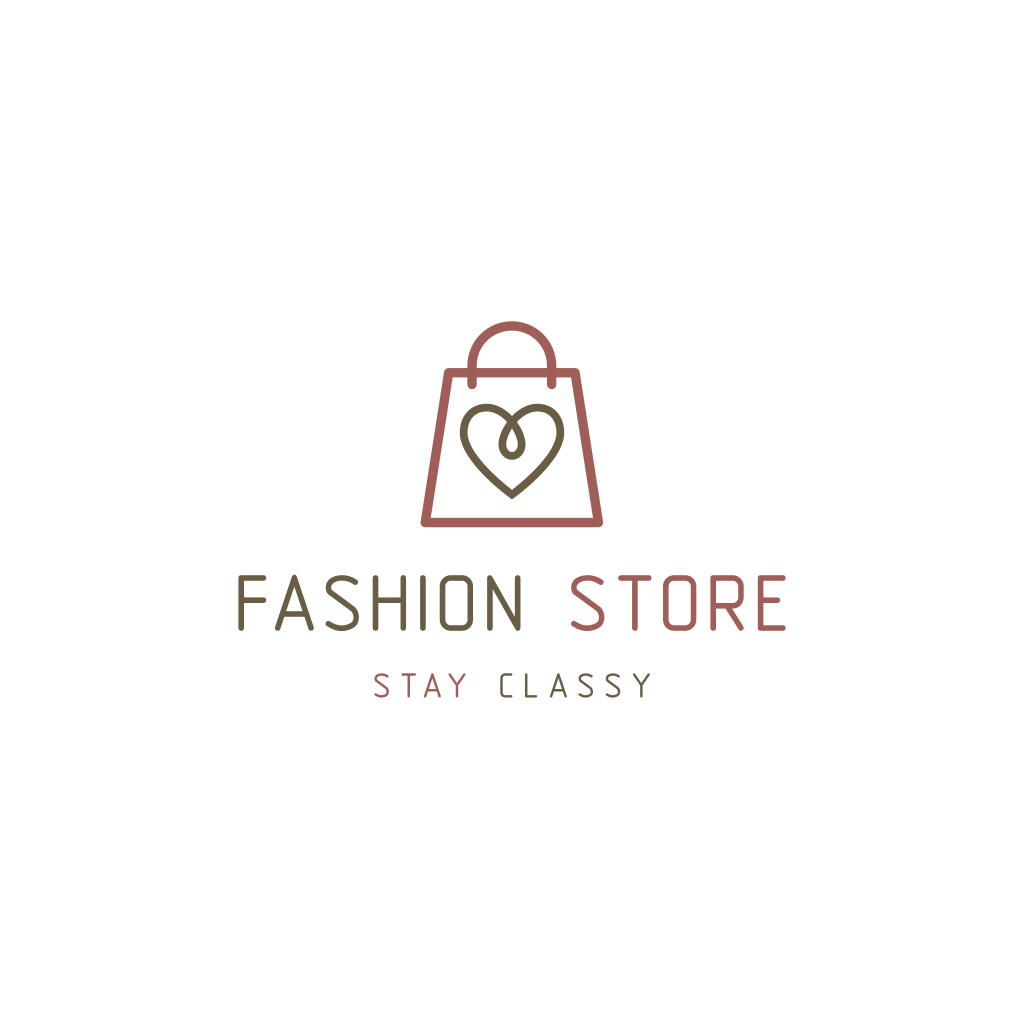 Shopping bag & Heart logo