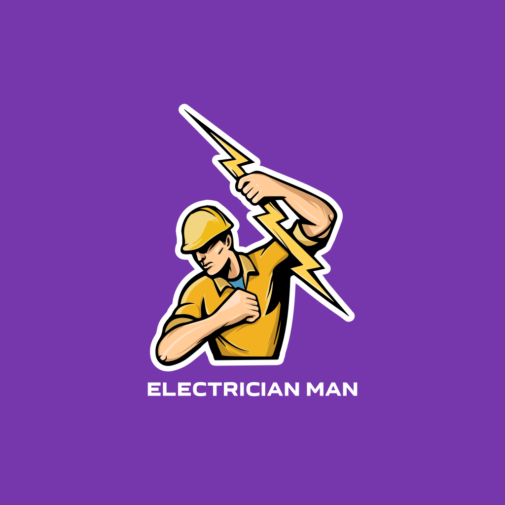 Electrician Man Лого