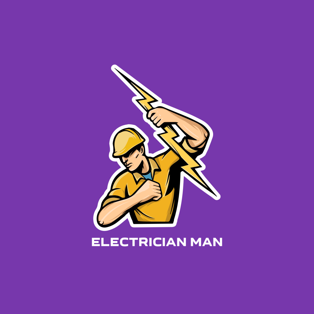 Electrician Man Logotipo