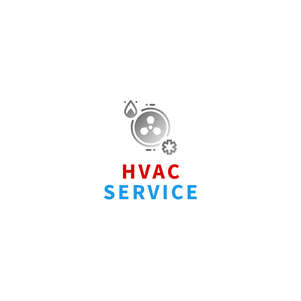Hvac Snowflake & Drop Logo