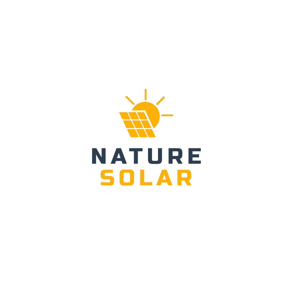 Logotipo Do Sol E Painel Solar