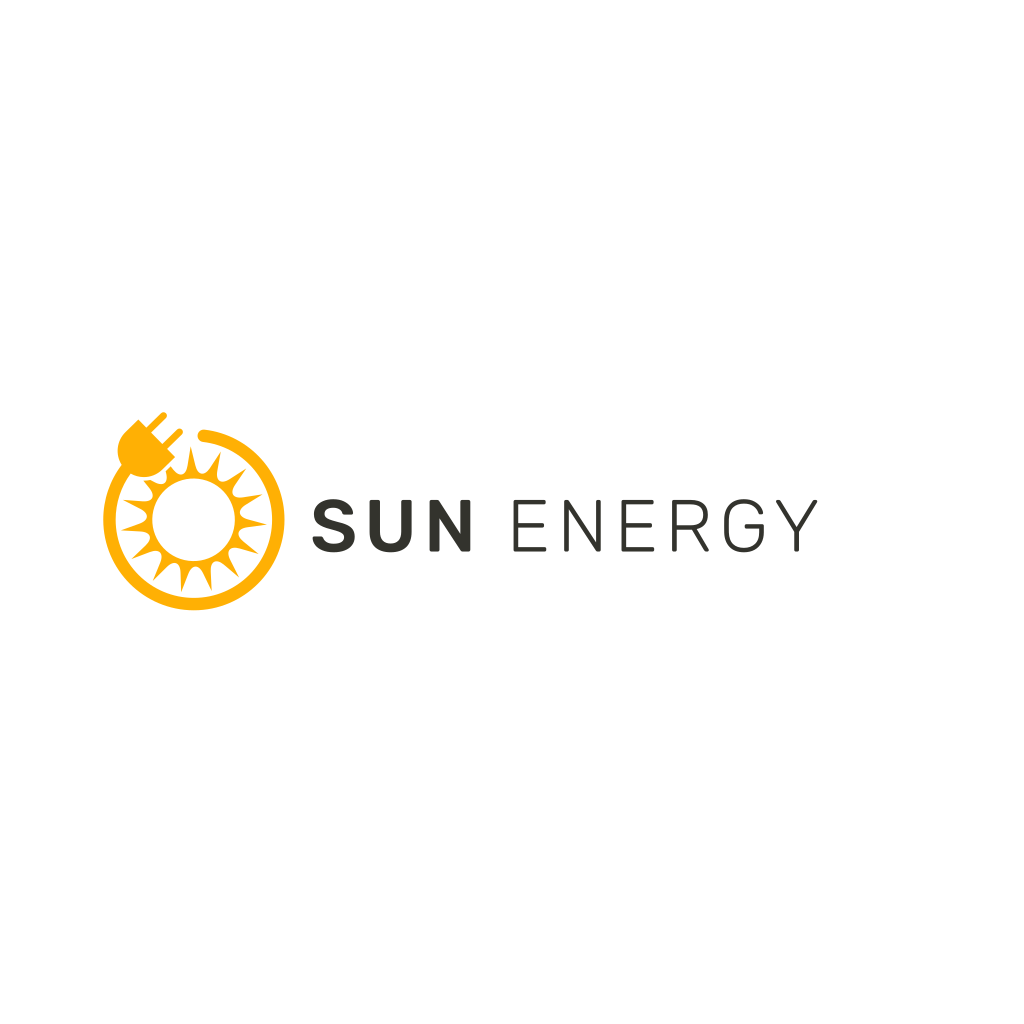 Logotipo De Sol Y Enchufe Eléctrico