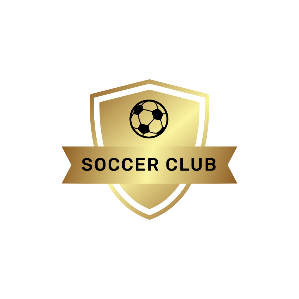 Желтый Щит Футбол Логотип