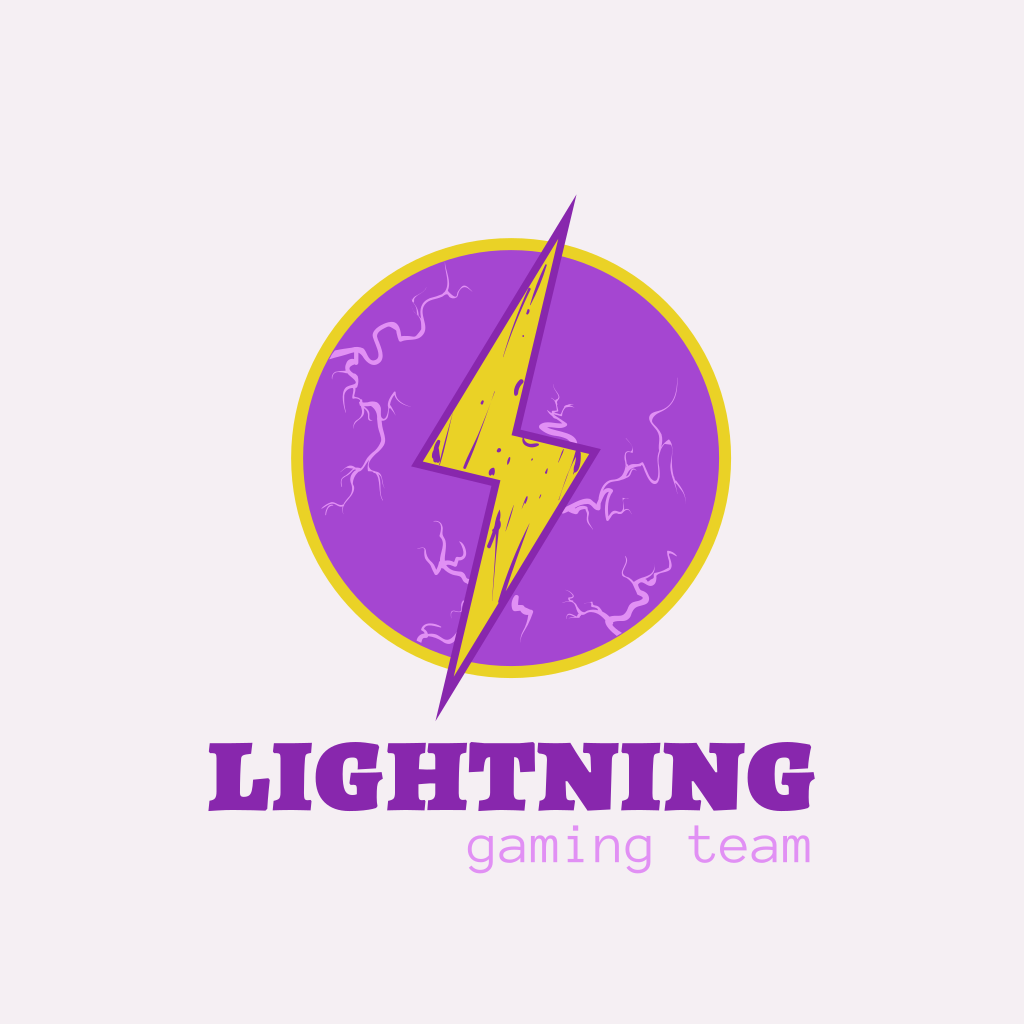 Молния Игровой Логотип