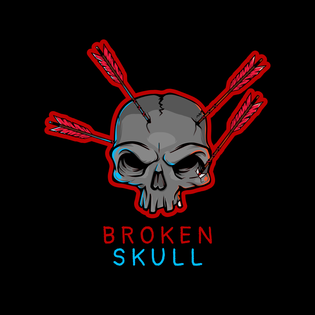 Череп И Стрелы Игровой Логотип