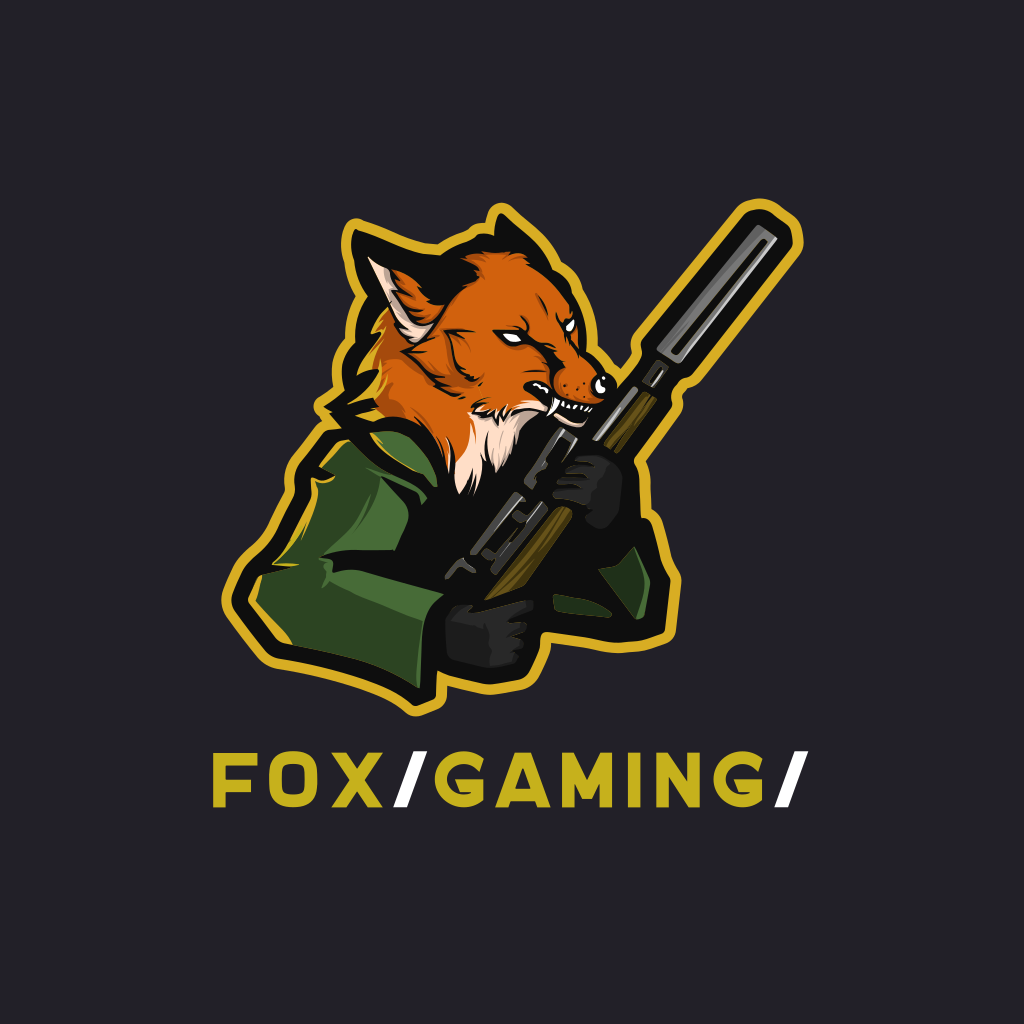 Logotipo De Fox Y Juegos De Armas