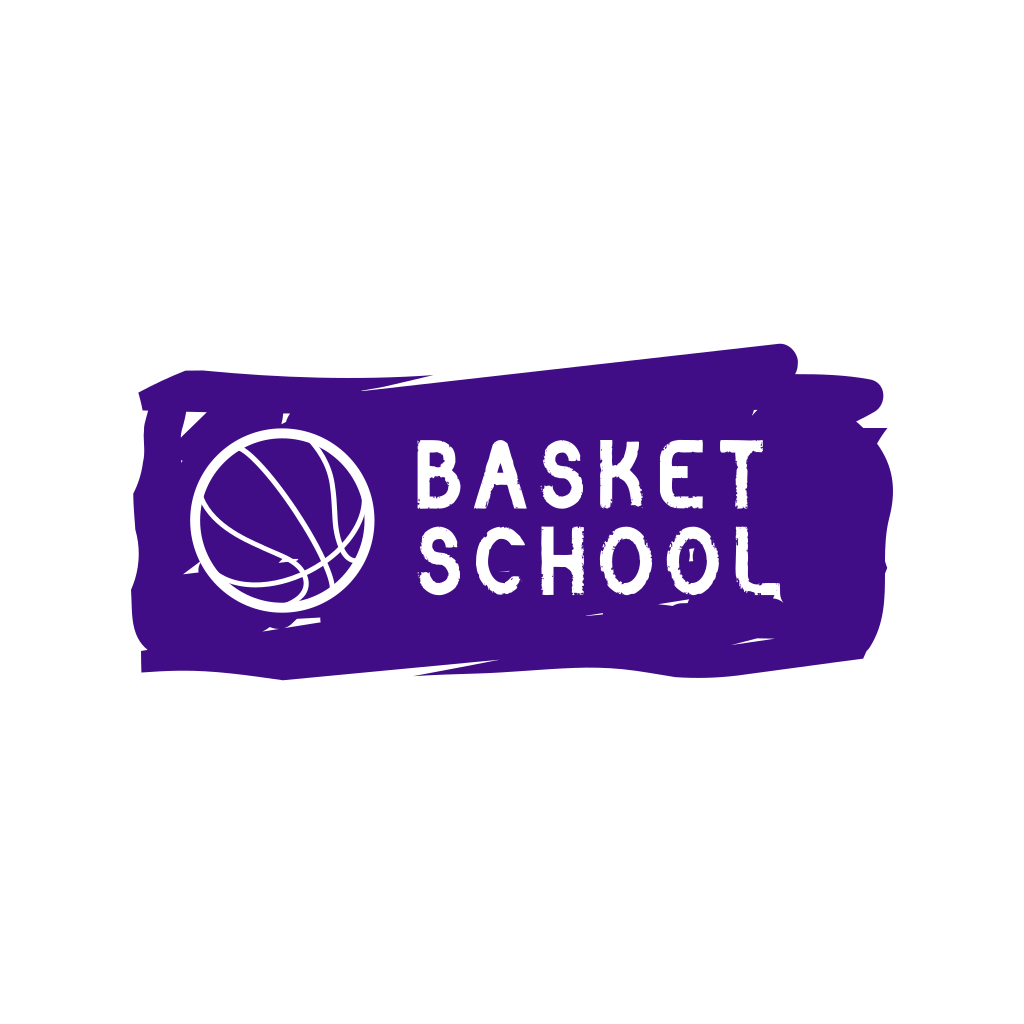 Logo De Peinture De Frottis De Ballon De Basket